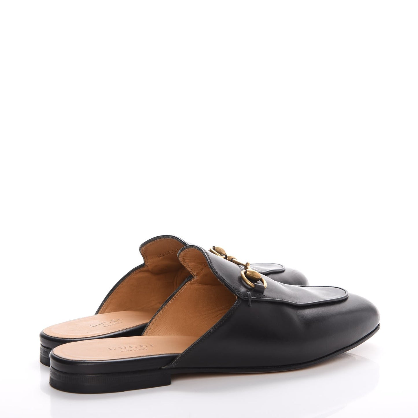 Calfskin Womens Princetown Slippers 36 Black