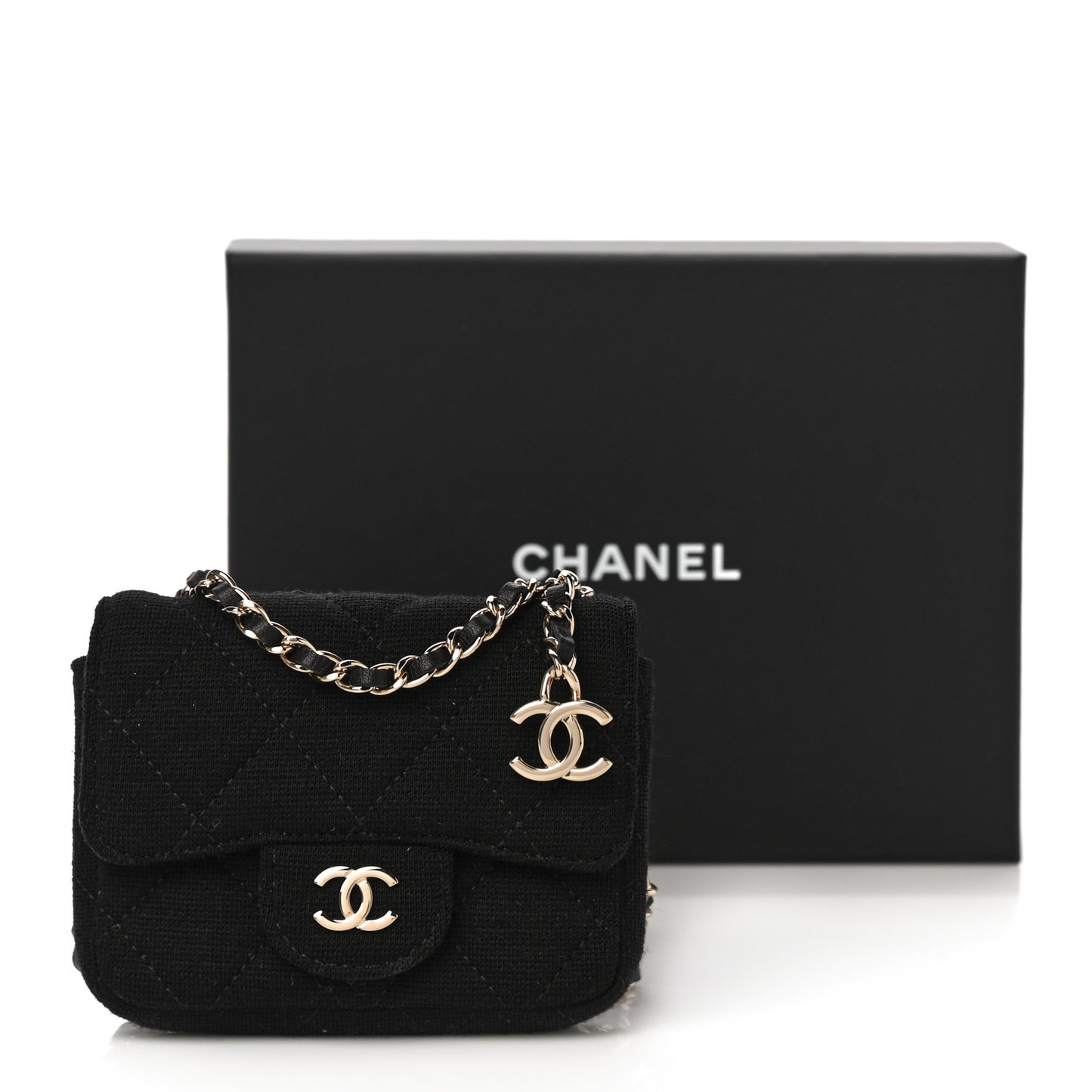 Jersey Quilted Belt Bag Black