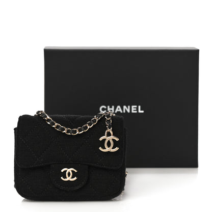 Chanel Jersey Quilted Belt Bag Black 11 of 11