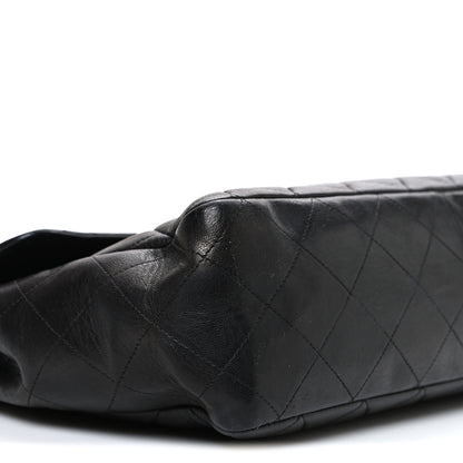 Chanel Lambskin Quilted Jumbo Single Flap Black 10 of 13