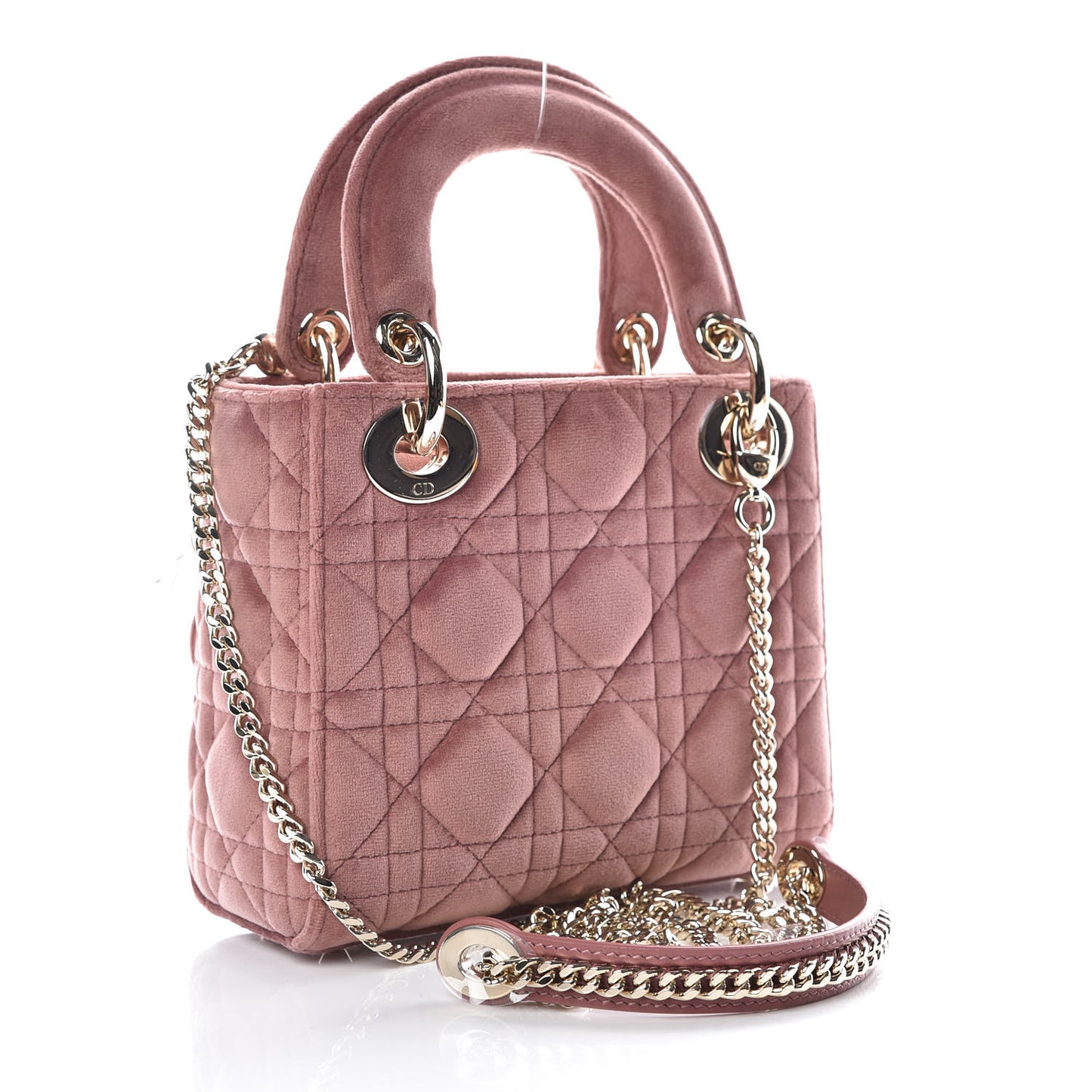 Velvet Mini Lady Dior Pink