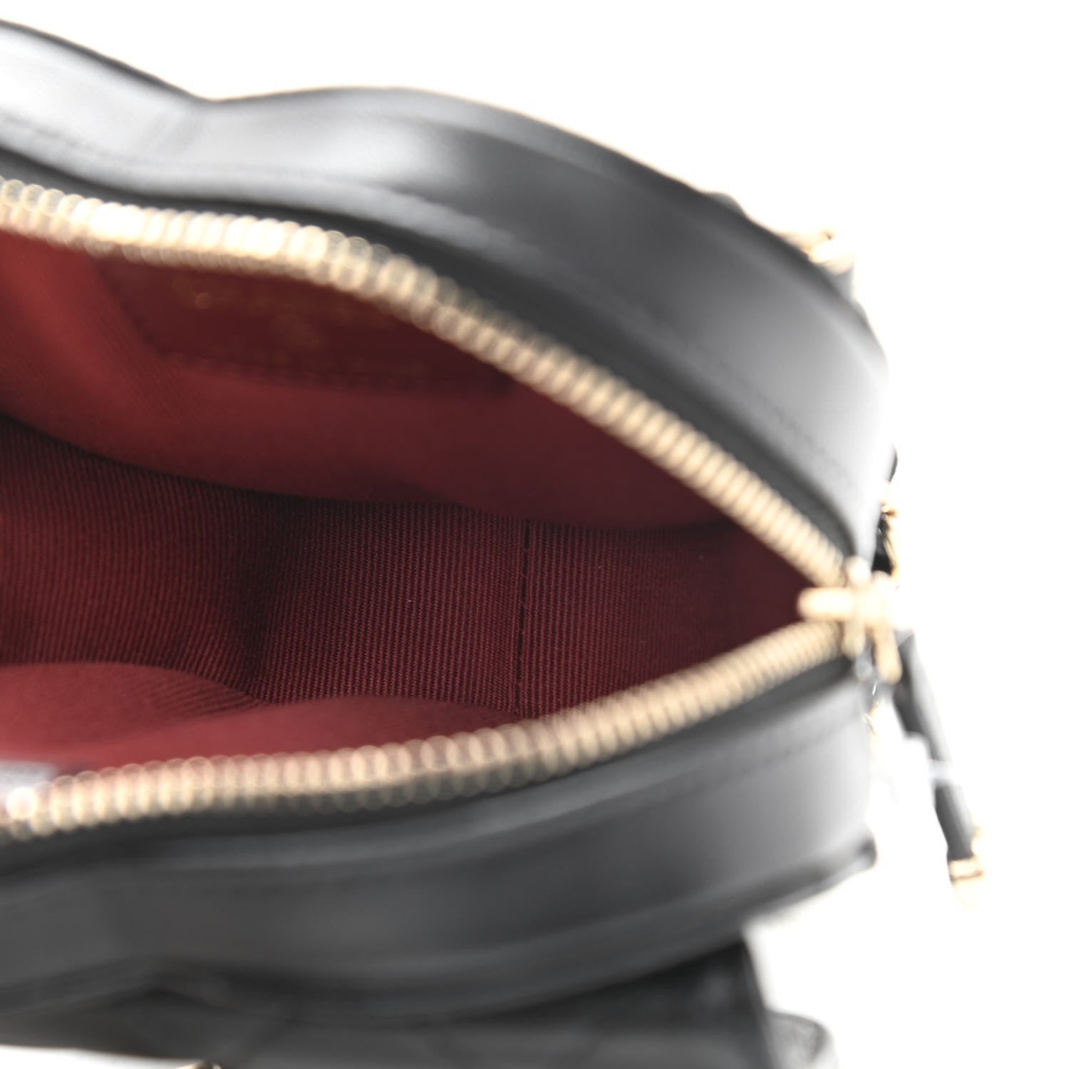 Chanel Lambskin Quilted CC In Love Heart Waist Belt Bag With Chain Black 5 of 11