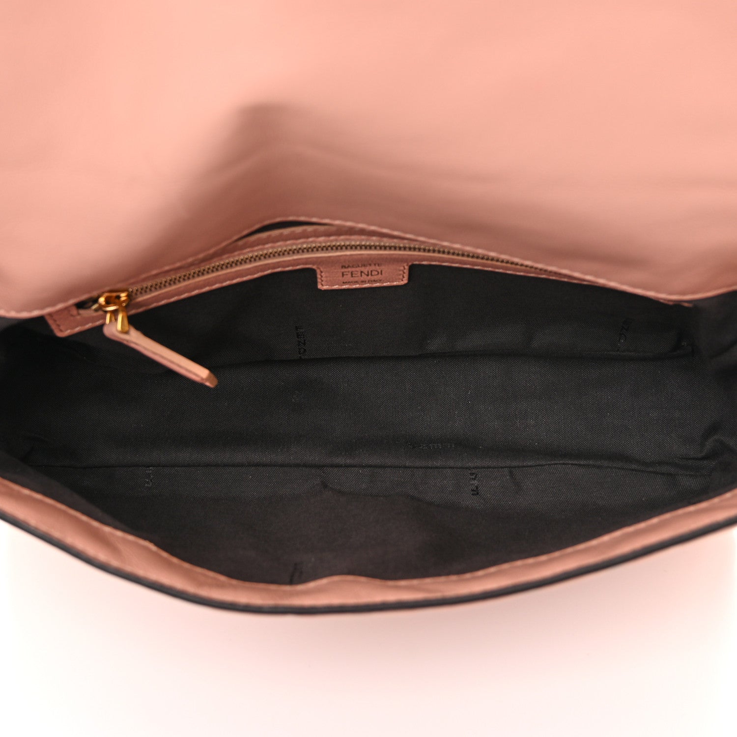 Fendi Nappa FF 1974 Embossed Baguette Rosa Bourbon 5 of 11