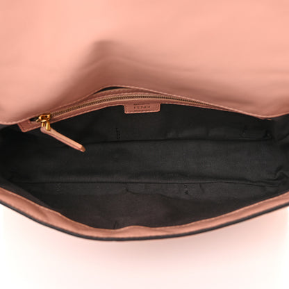 Fendi Nappa FF 1974 Embossed Baguette Rosa Bourbon 5 of 11