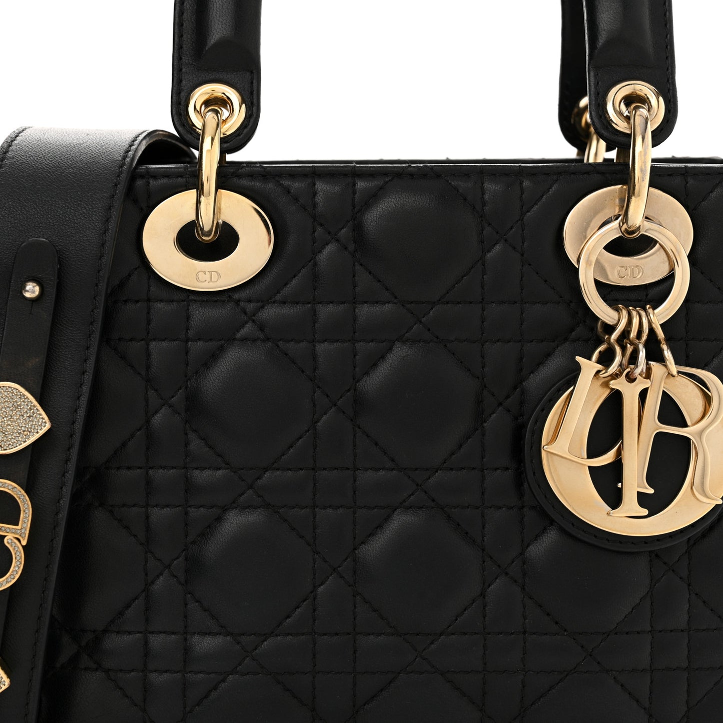 Lambskin Cannage Small My ABCDior Lady Dior Black