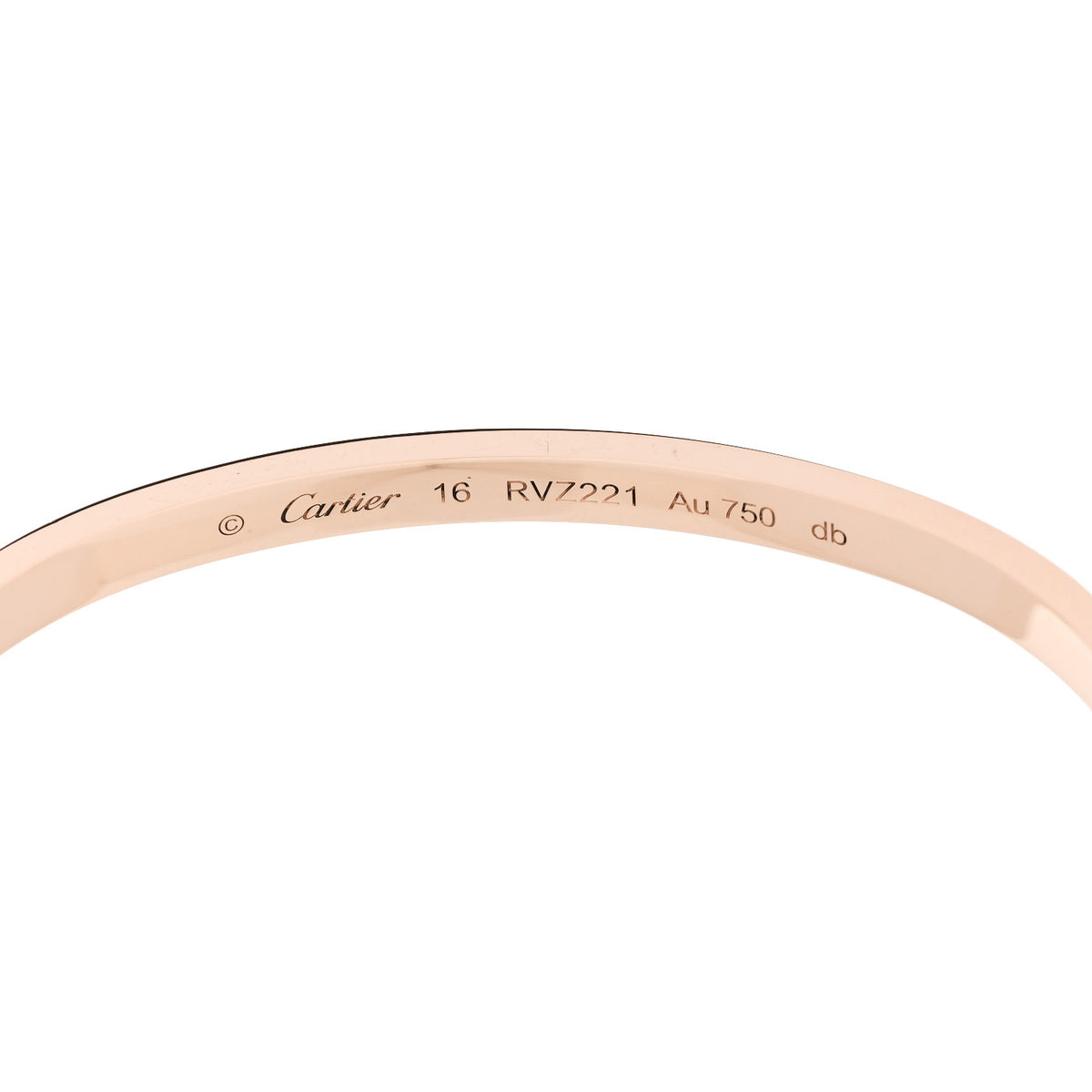 Cartier 18K Pink Gold 6 Diamond Small LOVE Bracelet 16 5 of 6