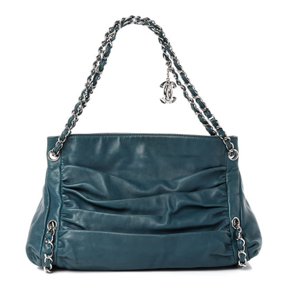 Chanel Lambskin Large Sharpei Shoulder Bag Turquoise 1 of 10
