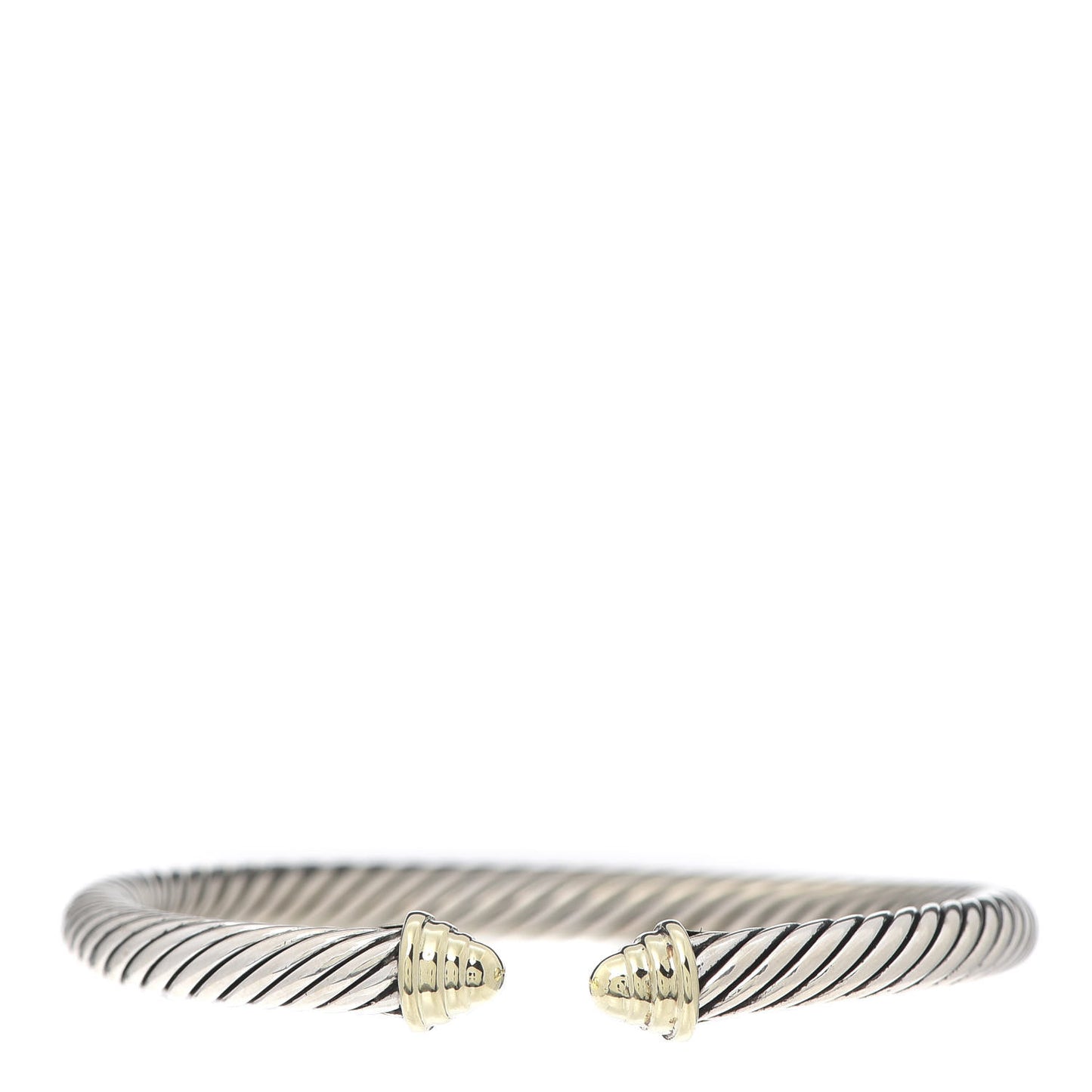 Sterling Silver 14K Yellow Gold 5mm Cable Classics Bracelet