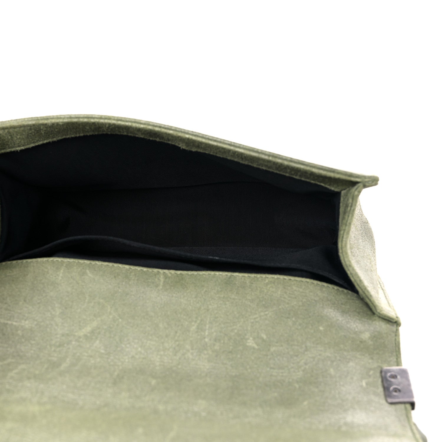 Chanel Goatskin Chesterfield Quilted Medium Celtic Boy Flap Green 5 of 14