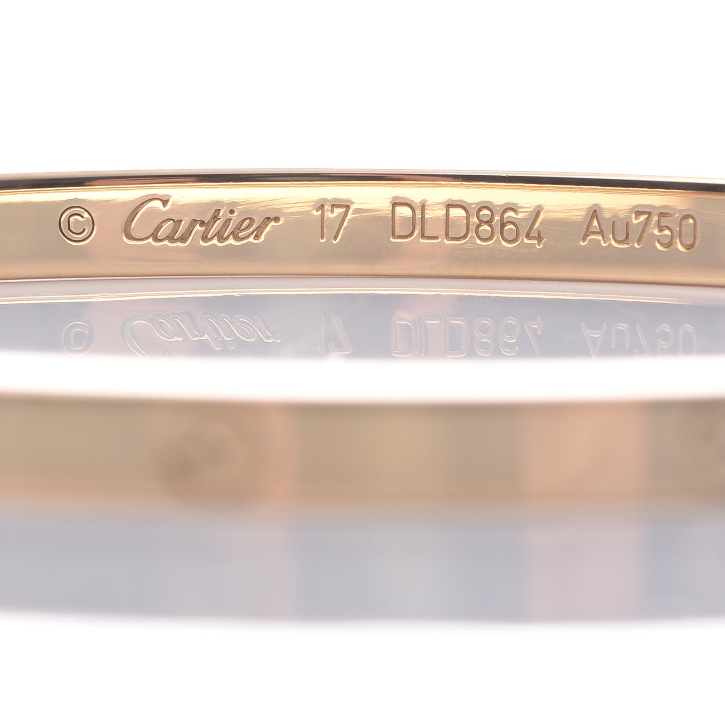 18K Yellow Gold Small LOVE Bracelet 17
