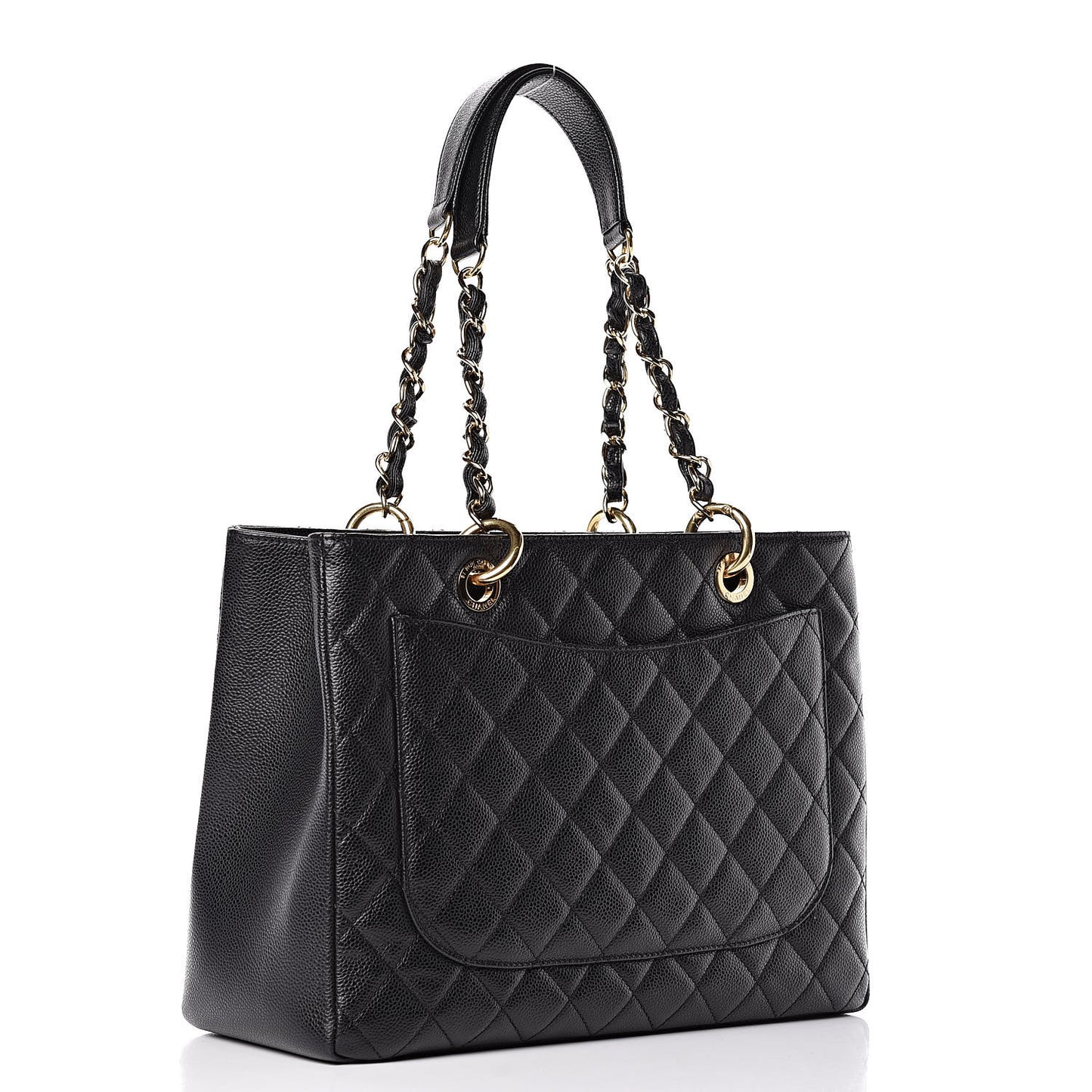 Caviar Quilted Grand Shopping Tote GST Black