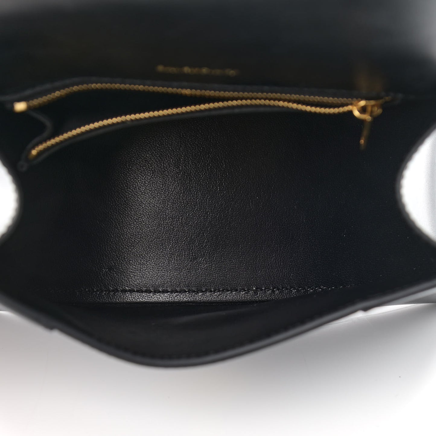 Shiny Box Calfskin Small Hourglass Top Handle Bag Black
