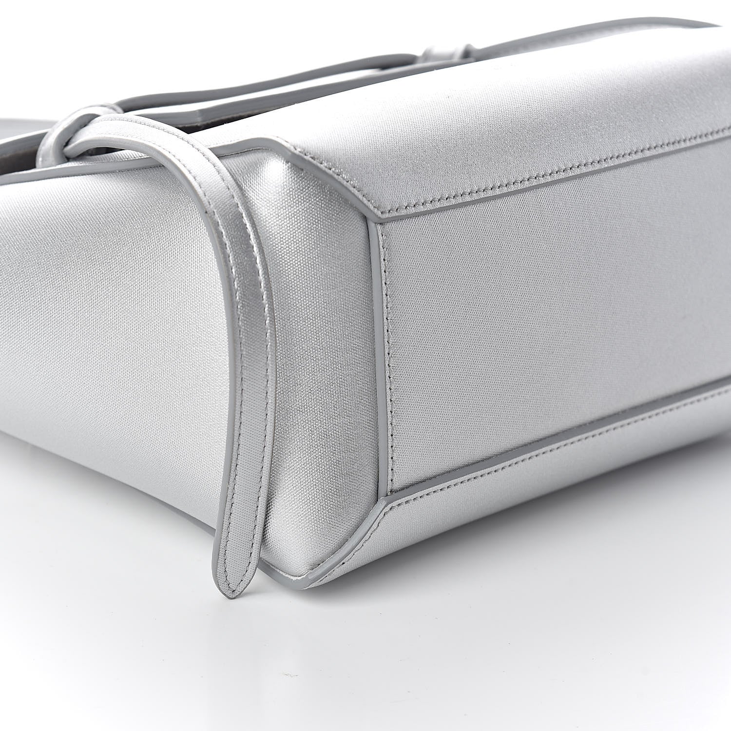 Celine Laminated Calfskin Nano Belt Bag Silver 8 of 9