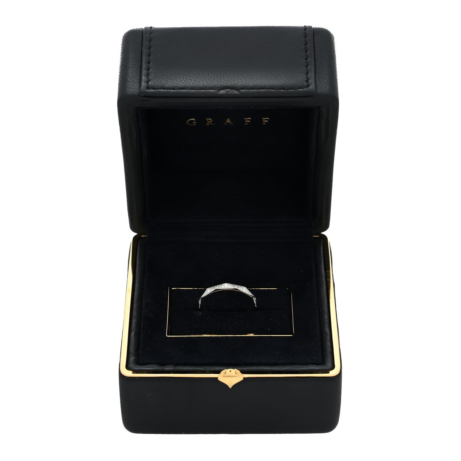 Graff 18K White Gold Diamond Laurence Graff Signature Band Ring 47 4.25 6 of 6