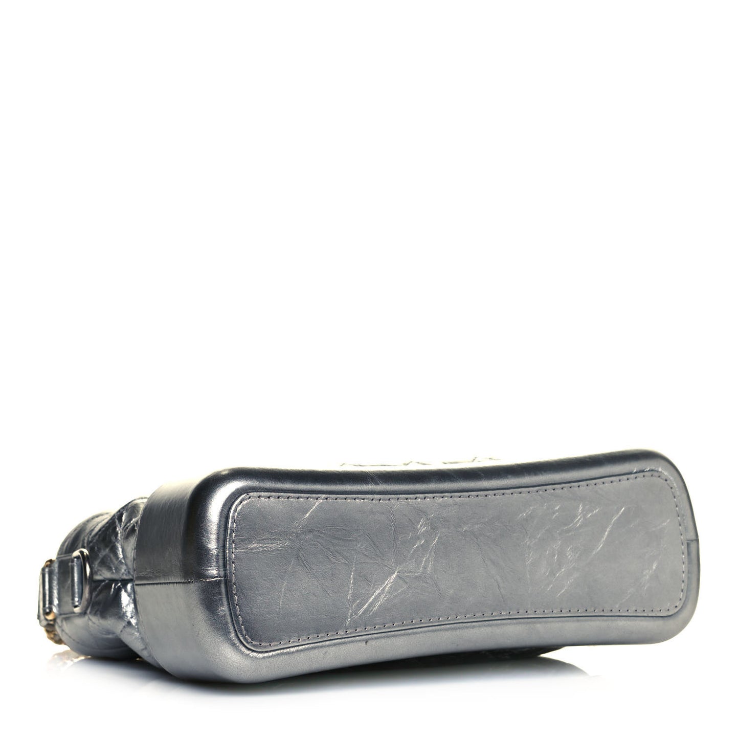 Metallic Lambskin Calfskin Quilted Medium Gabrielle Hobo Silver
