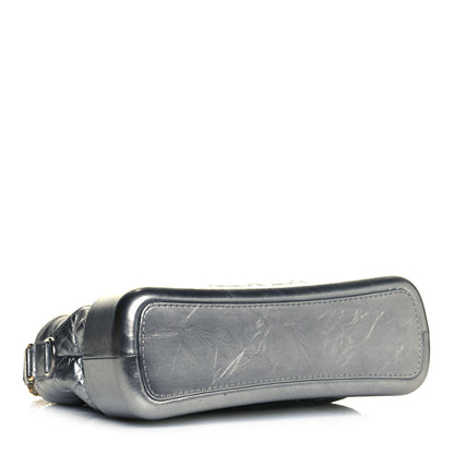 Chanel Metallic Lambskin Calfskin Quilted Medium Gabrielle Hobo Silver 4 of 12