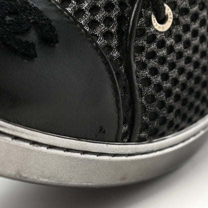 Chanel Tweed Lambskin High Top Sneakers 38.5 Black 7 of 13