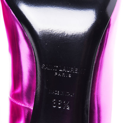 Saint Laurent Metallic Calfskin Kiki 85 Pumps 36.5 Fuchsia 9 of 10