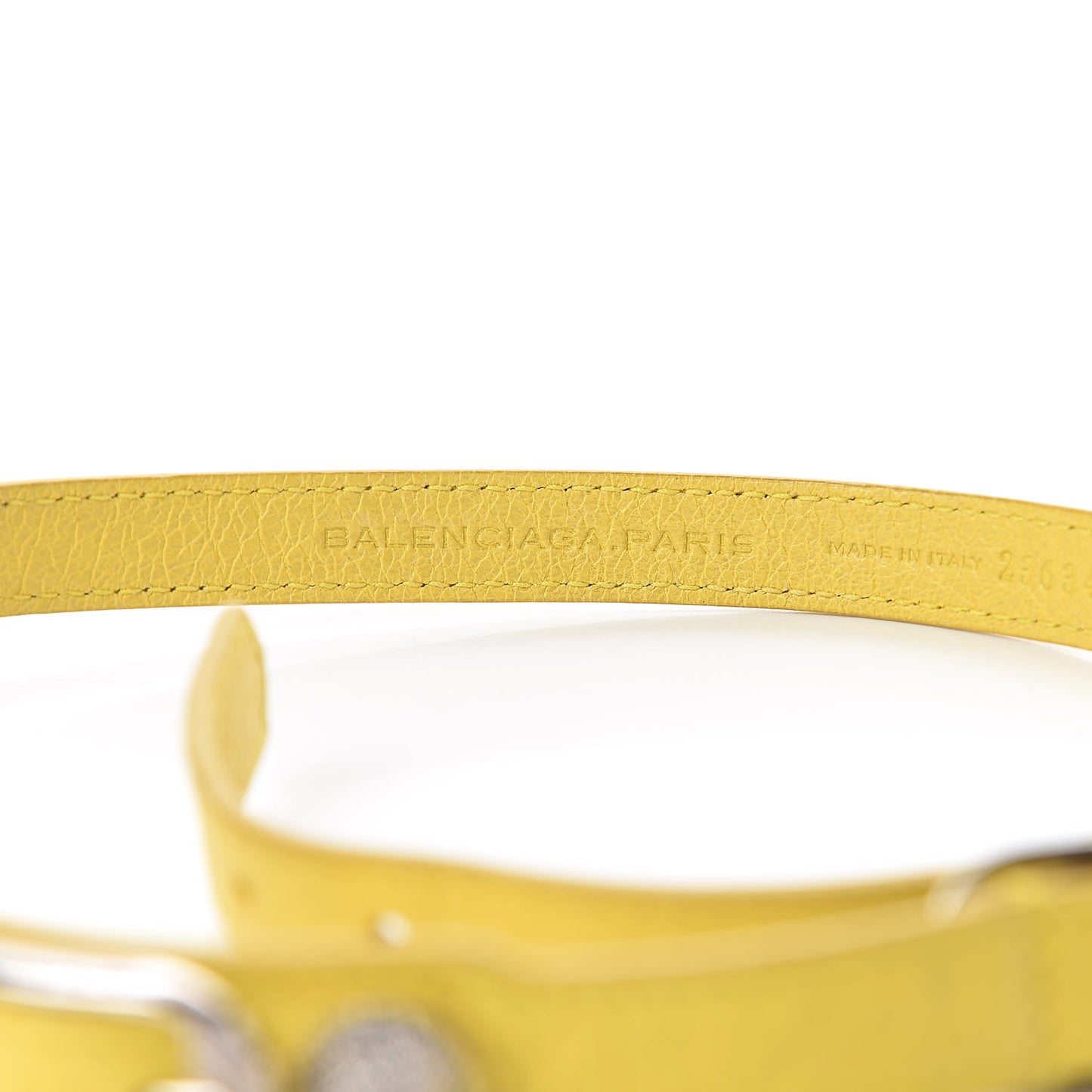 Agneau Giant Silver Hardware Triple Tour M Bracelet Curry