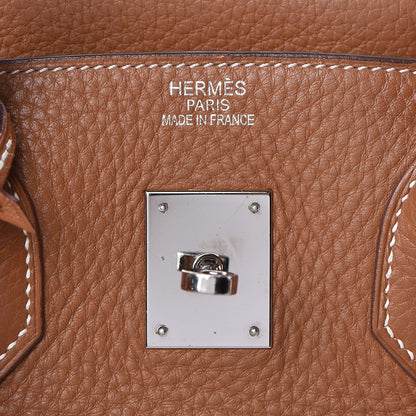 Hermes Taurillon Clemence Birkin 35 Gold 8 of 31