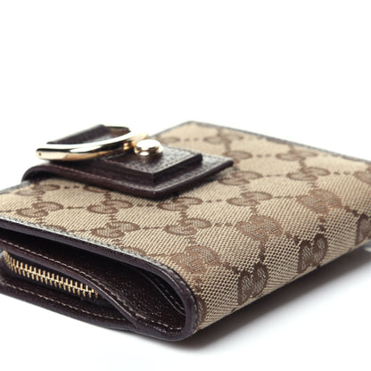 Gucci Monogram D Ring Compact Wallet Dark Brown 8 of 12