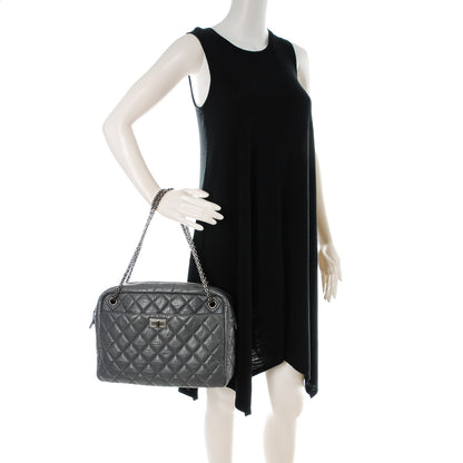 Chanel Aged Calfskin Quilted Large Reissue Camera Case Grey 2 of 7