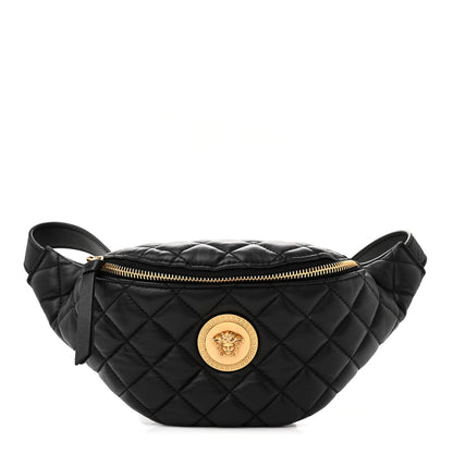 Versace Nappa Quilted Medusa Belt Bag Black 1 of 14