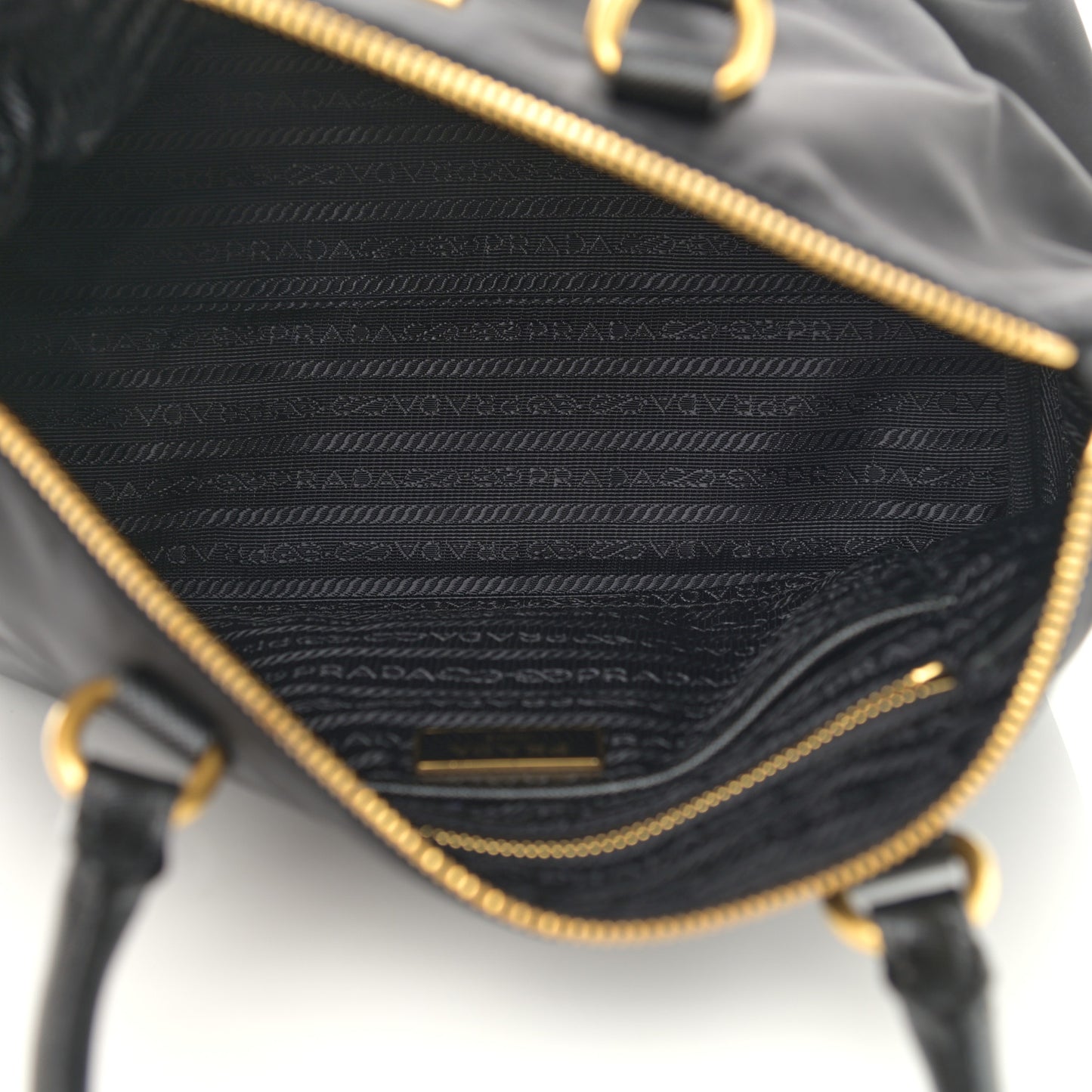 Tessuto Nylon Saffiano Small Satchel Black
