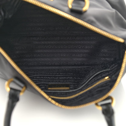 Prada Tessuto Nylon Saffiano Small Satchel Black 5 of 11