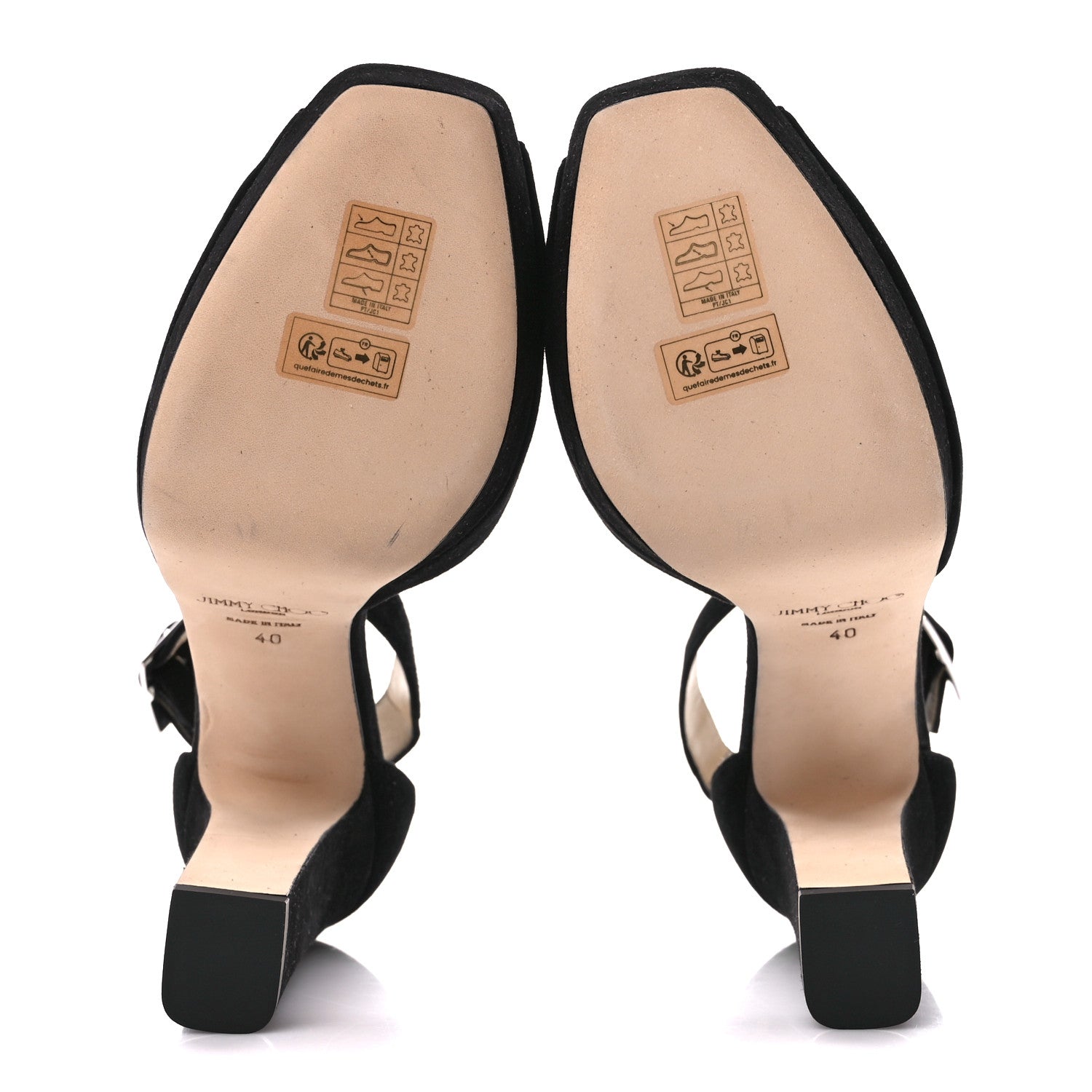 Jimmy Choo Suede Pearl Socorie 120 Sandals 40 Black 5 of 7