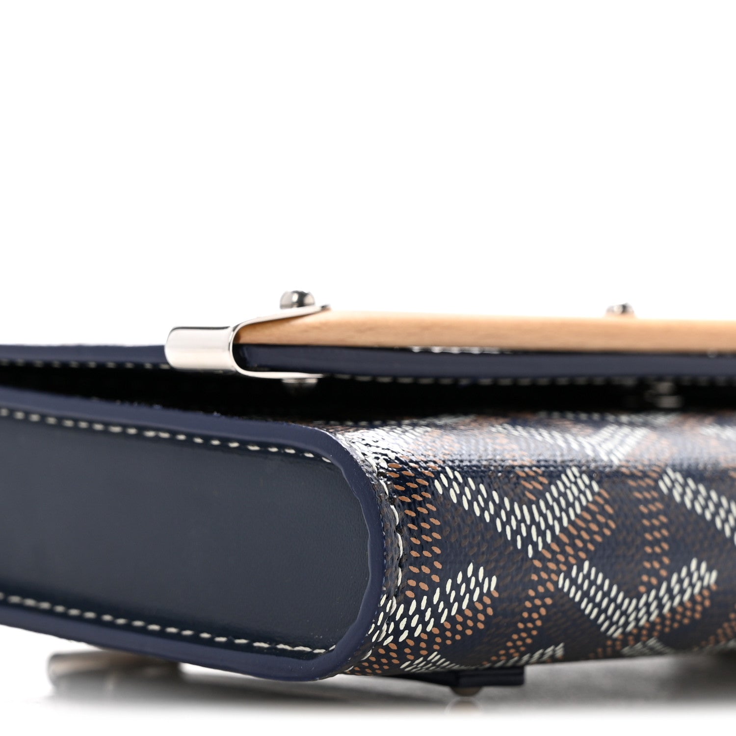 Goyard Goyardine Monte Carlo Bois Clutch Navy 9 of 11