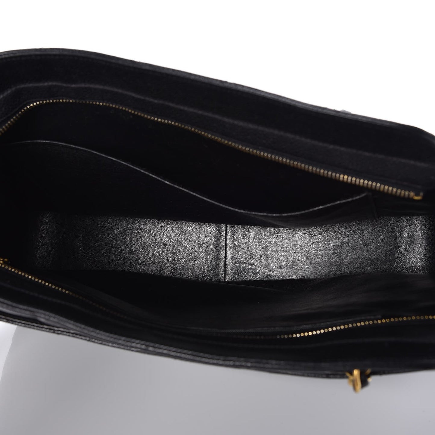 Caviar Quilted Shopper Tote Black