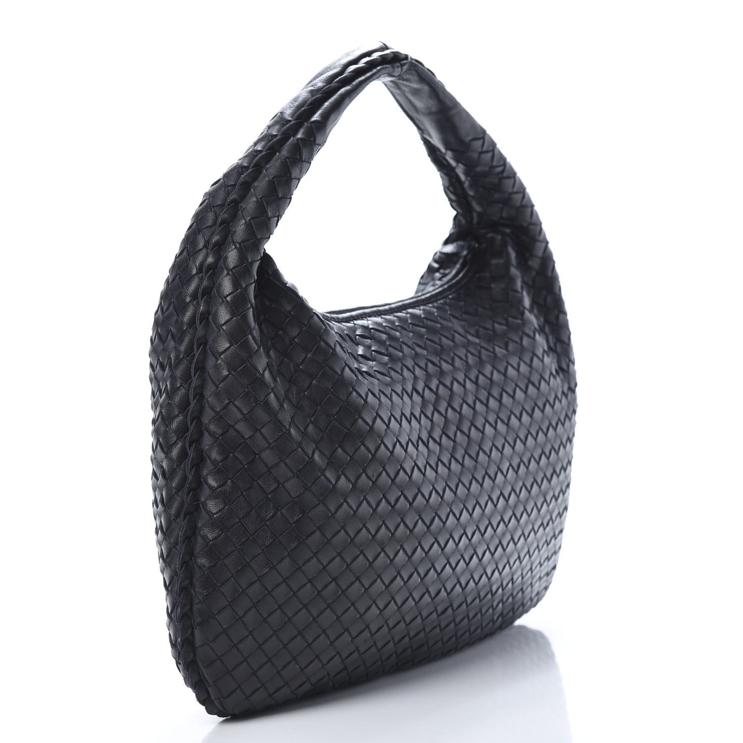 Nappa Intrecciato Medium Veneta Hobo Black