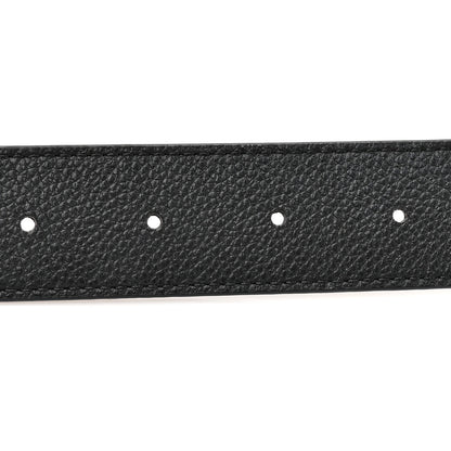 Louis Vuitton Calfskin Monogram 30mm LV Initiales Reversible Belt 80 32 Black 3 of 5