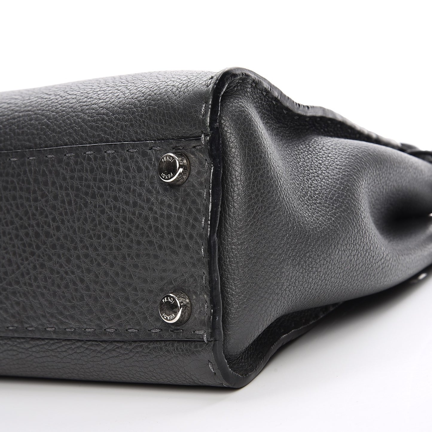 Cuoio Romano Selleria Bi-Color Large Peekaboo Iconic Satchel Asfalto Latte