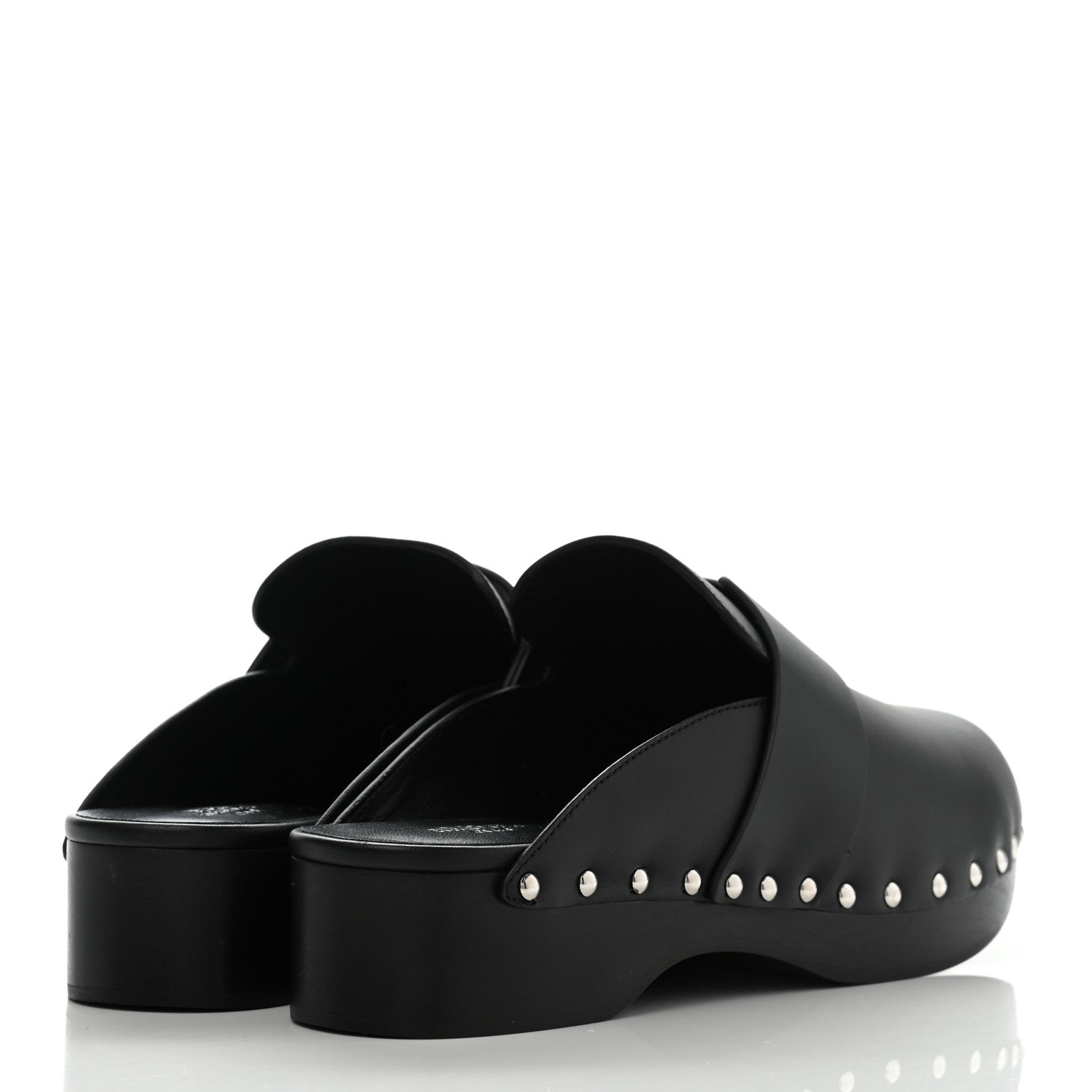 Hermes Calfskin Calya Mules 41 Black 4 of 10