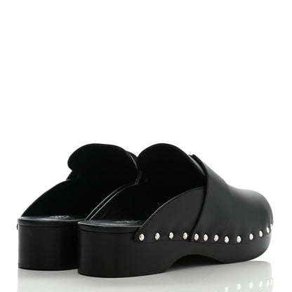 Hermes Calfskin Calya Mules 41 Black 4 of 10