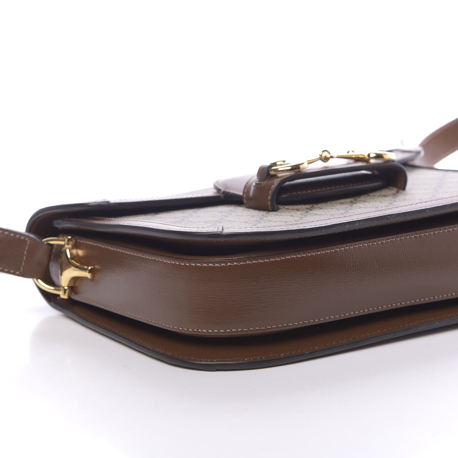 Gucci GG Supreme Monogram Horsebit 1955 Shoulder Bag Beige Brown Sugar 9 of 10