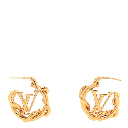 Louis Vuitton Garden Louise Hoop Earrings Gold 1 of 4