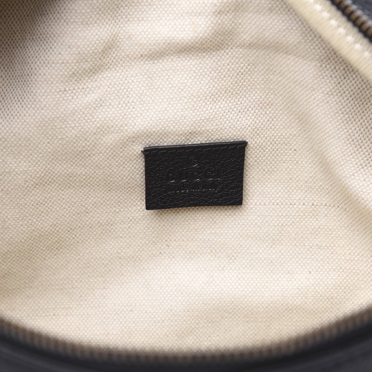 Grained Calfskin Logo Belt Bag Black