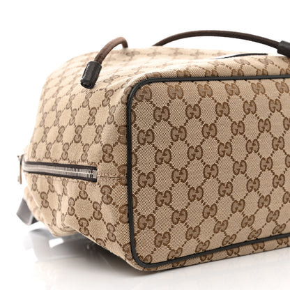 Gucci Monogram Dollar Calfskin O Drawstring Backpack Beige Ebony Testa di Moro Dark Chocolate 9 of 10