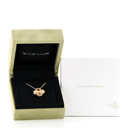 Van Cleef & Arpels 18K Yellow Gold Guilloche Vintage Alhambra Pendant Necklace 6 of 6