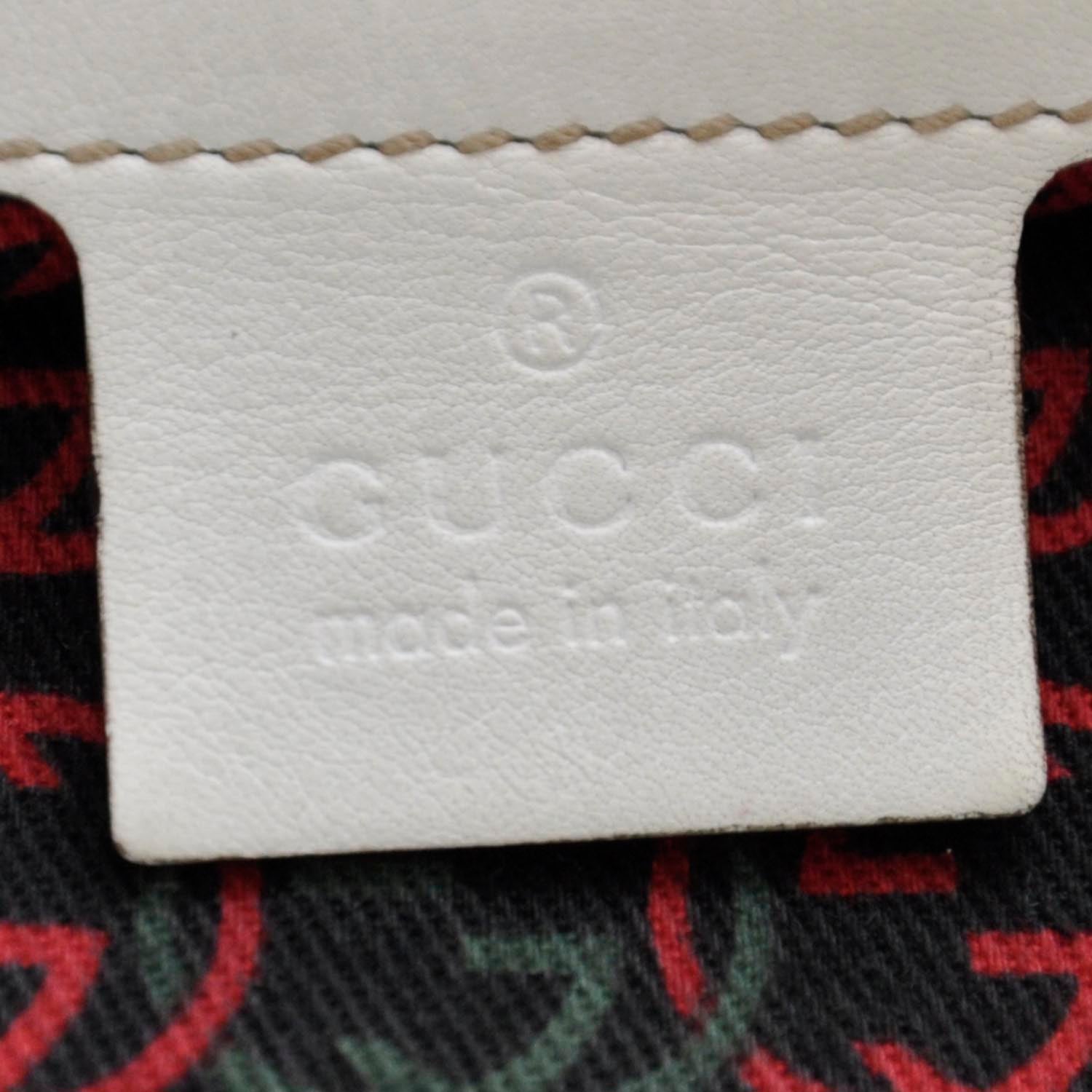 Gucci Leather Medium Britt Tote White 7 of 9