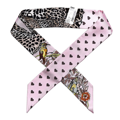 Hermes Silk Jungle Love Love Twilly Rose Pale Etoupe 1 of 5