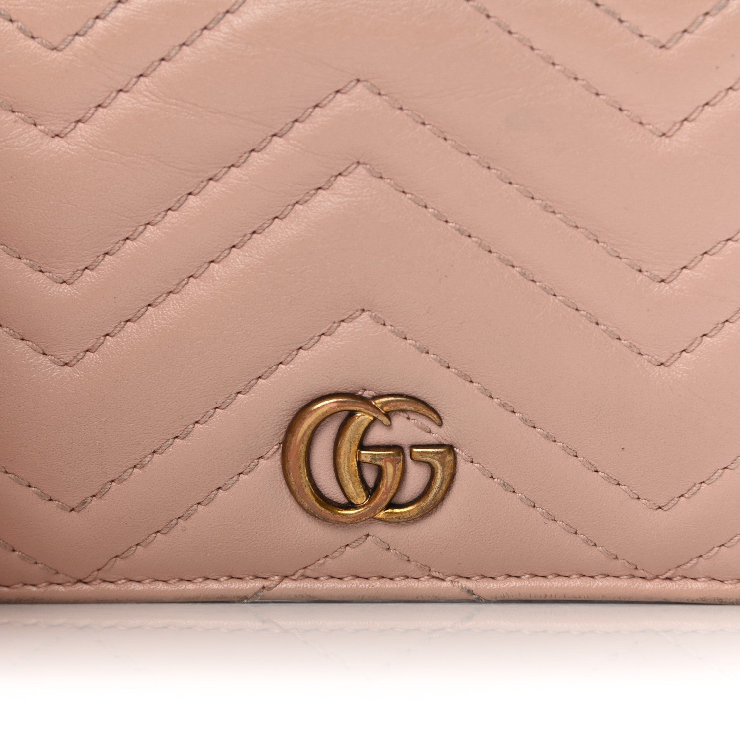 Gucci Calfskin Matelasse GG Marmont Card Case Wallet Perfect Pink 13 of 13
