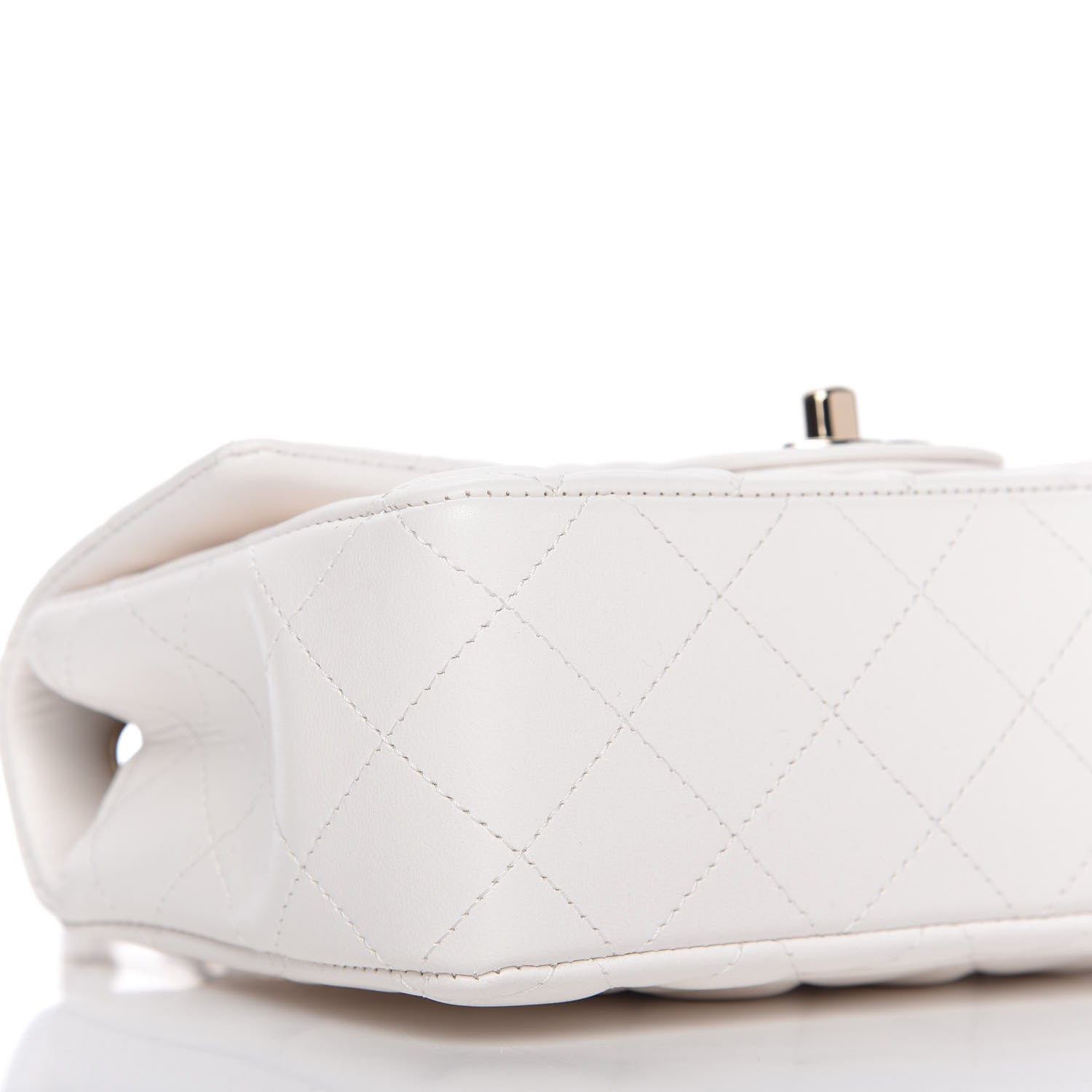 Chanel Lambskin Quilted Mini Rectangular Flap White 6 of 11