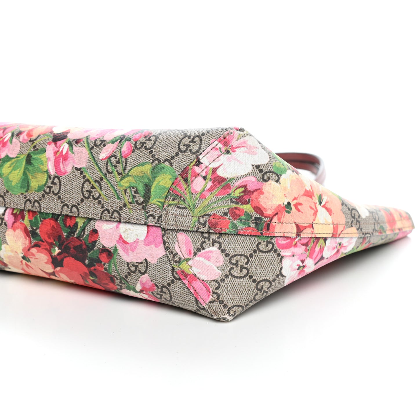 GG Supreme Monogram Blooms Small Reversible Tote Beige Multicolor Dry Rose
