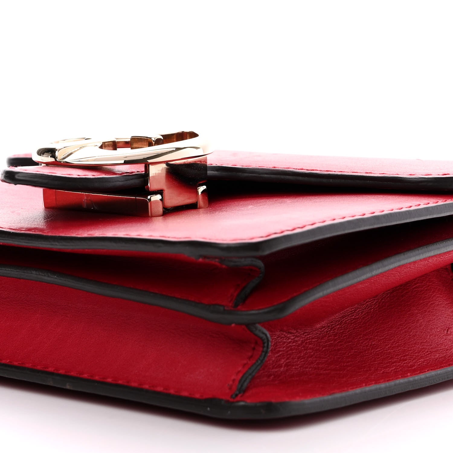Gucci Calfskin Small 1973 Shoulder Flap Bag Hibiscus Red 12 of 19