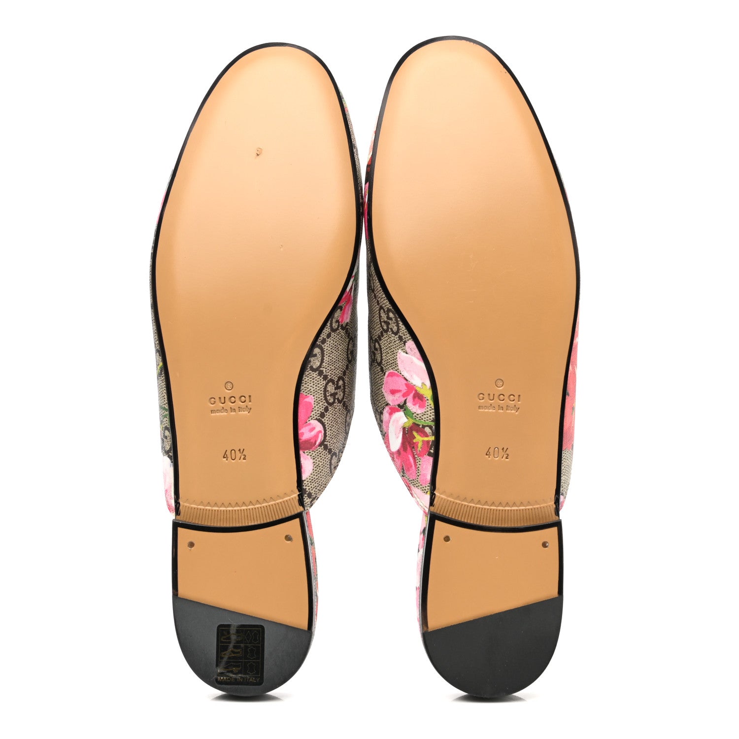 Gucci GG Supreme Monogram Blooms Womens Princetown Slippers 40.5 Beige Multicolor Dry Rose 7 of 10