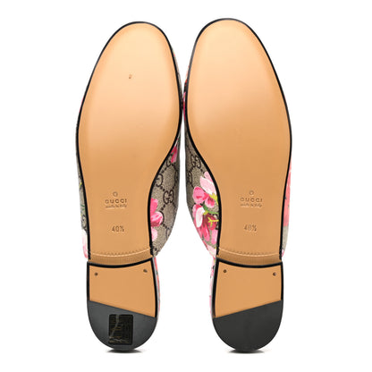 Gucci GG Supreme Monogram Blooms Womens Princetown Slippers 40.5 Beige Multicolor Dry Rose 7 of 10